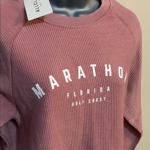 All Cloud Women's Pink corduroy Long Sleeve Top NWT Florida - Picture 3 of 11